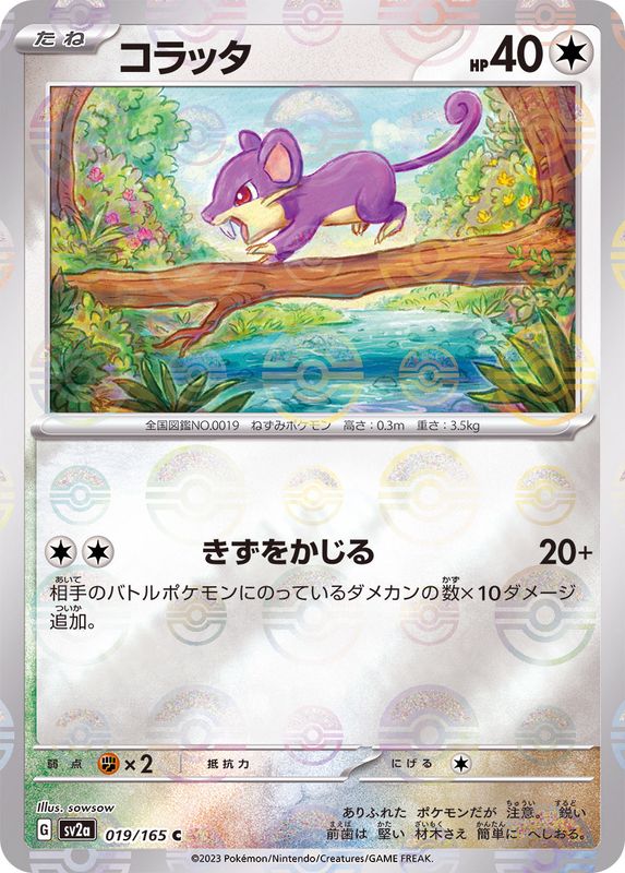 Rattata C SV2A 019/165 Pokéball